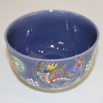 茶碗：紺紫交趾四神